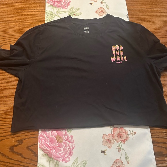 Vans Black and Pink Cropped long sleeve t-shirt - Picture 7 of 9